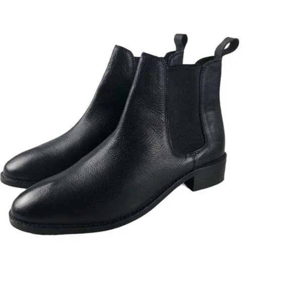 ASOS black Faux leather Chelsea bootie 8.5 - Picture 3 of 7